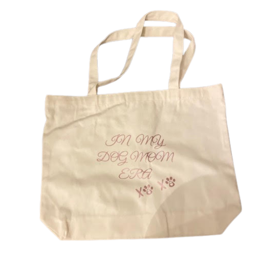 Tote Bag – Versterkt Katoen | Herbruikbaar & Wasbaar | Dog Mom era