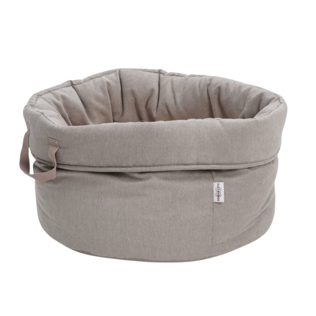 Shopper Little Basket Monterey Beige S - Hondenmand met Naam