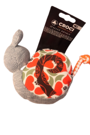 Pluche hondenspeeltje Boho collectie met pieper en bosdierdesign