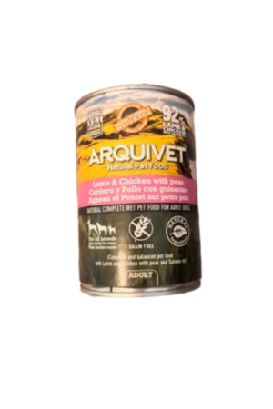 Blik nat hondenvoer voor volwassen honden met lam en kip 400 g