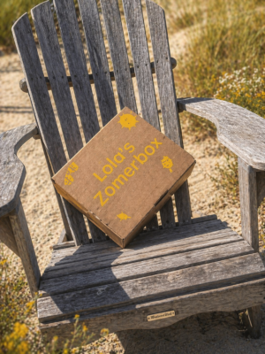 Lola’s Zomerbox voor honden met zomerse speeltjes en verkoelende producten
