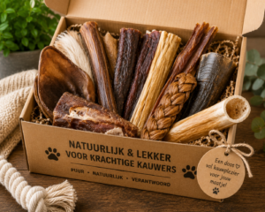 DONATIE Snackdoos voor honden – Natuurlijke kauwsnacks voor grote kauwers