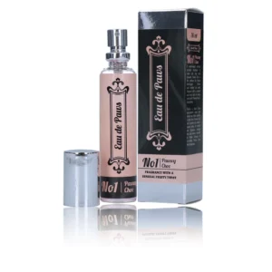 Flacon Eau de Paws No.1 Pawwy Choo parfum 30 ml voor hond en baasje op waterbasis zonder alcohol.